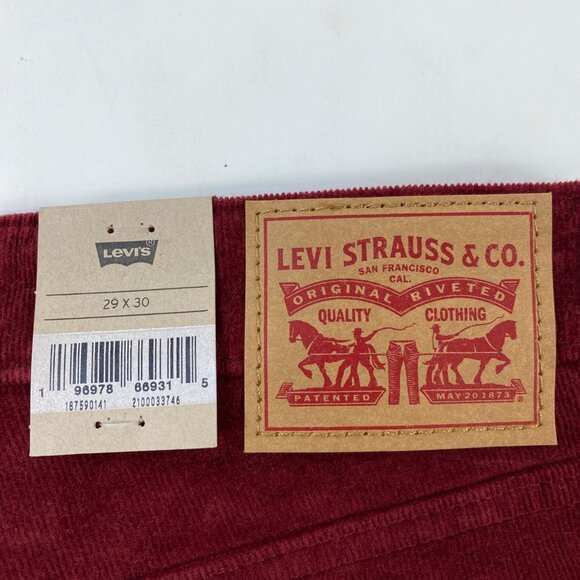 Levis 725 High-Rise Bootcut Womens Corduroy Pants Slim Fit Red Size 29x30 - Picture 10 of 11